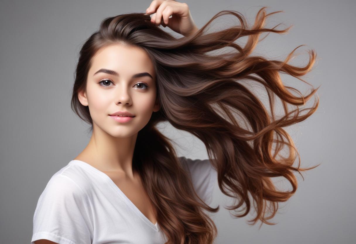 Girl flaunting her hair